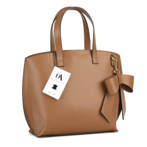 Geanta dama din piele naturala DiAmanti Fiorenza Oro Maro Coniac Deschis